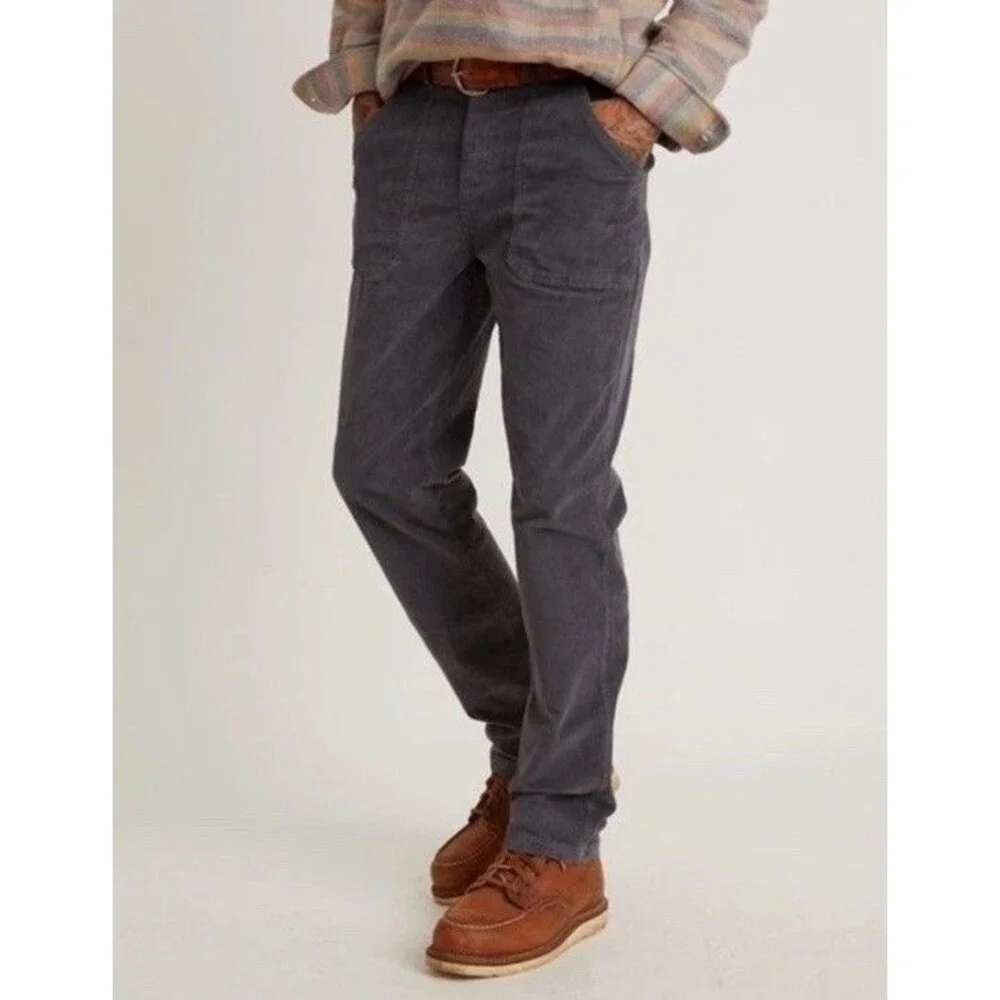 Marine Layer Mens 30x32 Ombre Blue Tomales Corduroy Pants - Picture 3 of 16